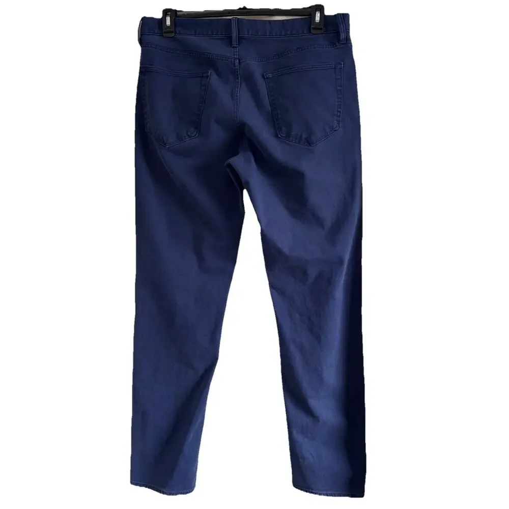 Banana Republic Men's Traveler Navy Blue Slim Fit Jeans Size 36x34 Fit 36x33